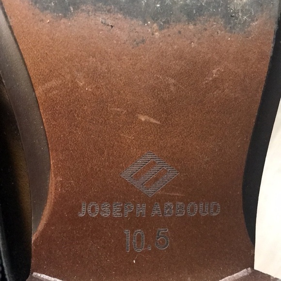 Joseph Abboud Black Leather Square Toe Slip-On Loafers size 10.5 - Picture 10 of 10